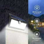 Waterproof Solar Outdoor Light 78-LED Motion-Sensor Wall Lamp
