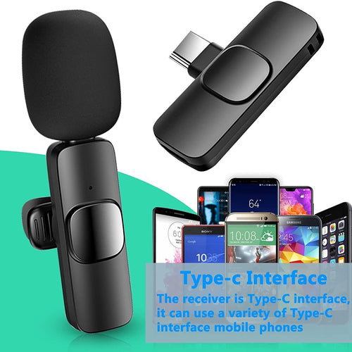 Wireless Lavalier Mic for iPhone & iPad – Clip-On Cordless Microphone for Video & Podcast