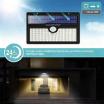 Waterproof Solar Outdoor Light 78-LED Motion-Sensor Wall Lamp