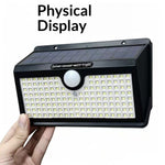 Waterproof Solar Outdoor Light 78-LED Motion-Sensor Wall Lamp